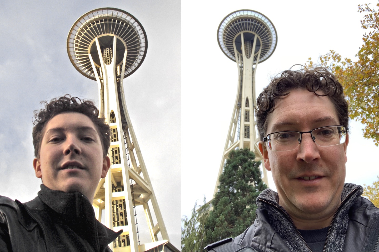 Space Needle Selfies, 16 years apart