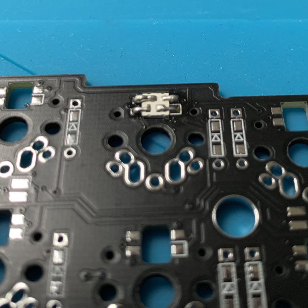 Close-up of a surface mounted LED on a PCB