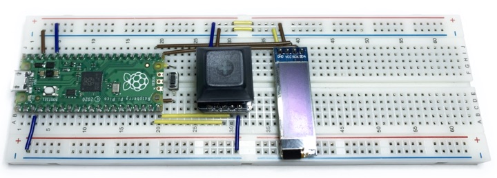 Breadboard prototype using a Raspberry Pi Pico