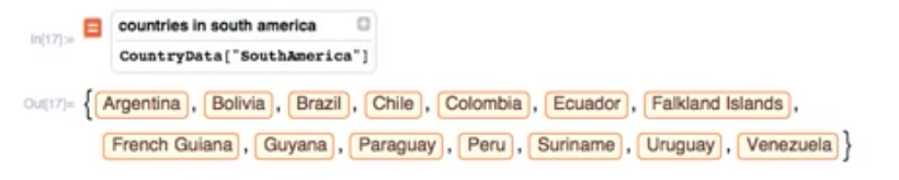 Getting a list of countries in the Wolfram Language