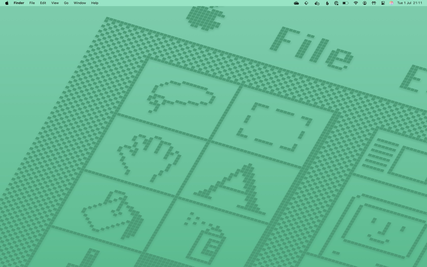 Screenshot of the Macintosh screensaver